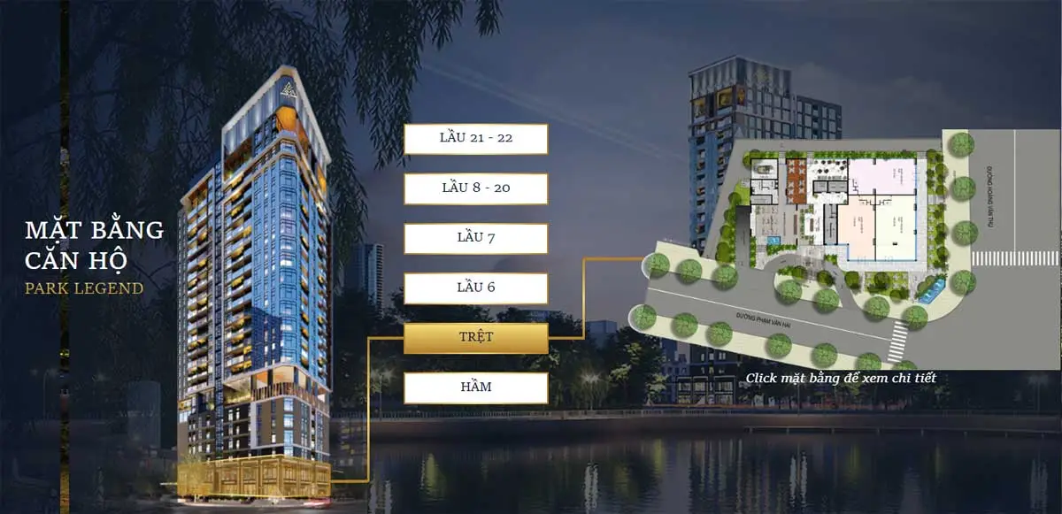 PARK LEGEND HOÀNG VĂN THỤ 23 Mặt bằng Dự án Căn hộ Park Legend Hoàng Văn Thụ Tân Bình