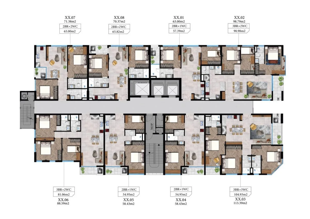PARK LEGEND HOÀNG VĂN THỤ 28 Mặt bằng tầng Dự án Park Legend