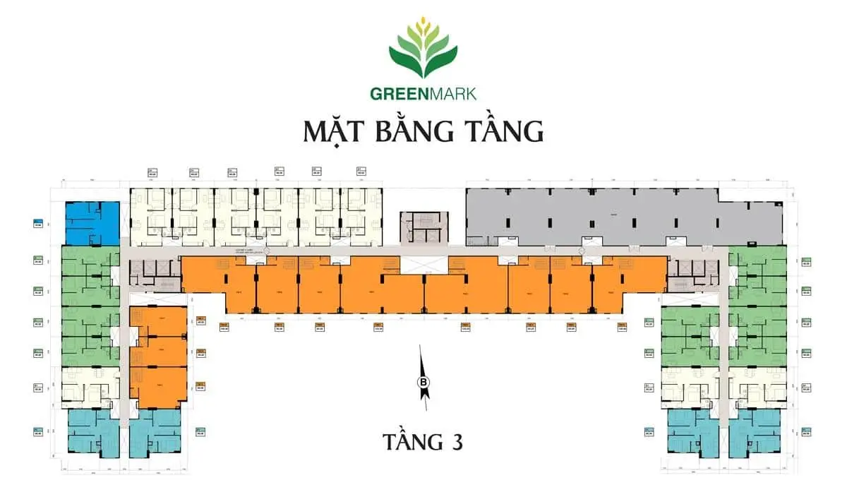 GREEN MARK QUẬN 12 5 mat bang tang 3 can ho green mark - CĂN HỘ GREEN MARK QUẬN 12