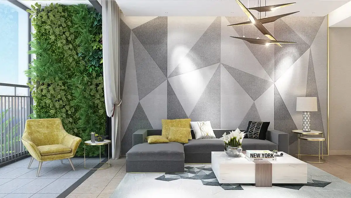 GREEN MARK QUẬN 12 11 phong khach can ho mau green mark