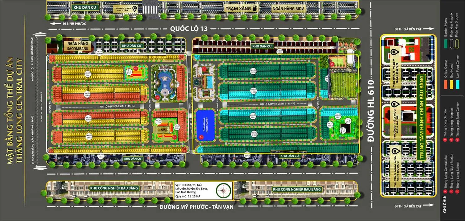 Thăng Long Luxury 5 Mặt bằng Dự án Thăng Long Luxury Bàu Bàng Bình Dương