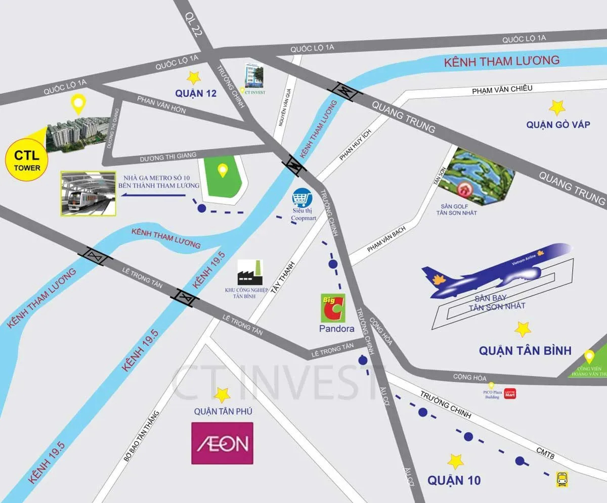 CTL TOWER THAM LƯƠNG QUẬN 12 2 Vị trí Dự án Căn hộ CTL Tower Quận 12