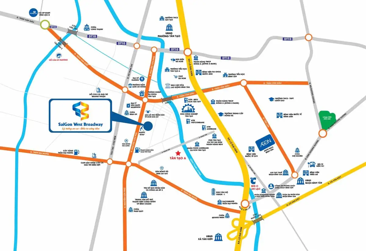 SAIGON WEST BROADWAY BÌNH TÂN 3 Vị trí Dự án Saigon West Broadway Bình Tân