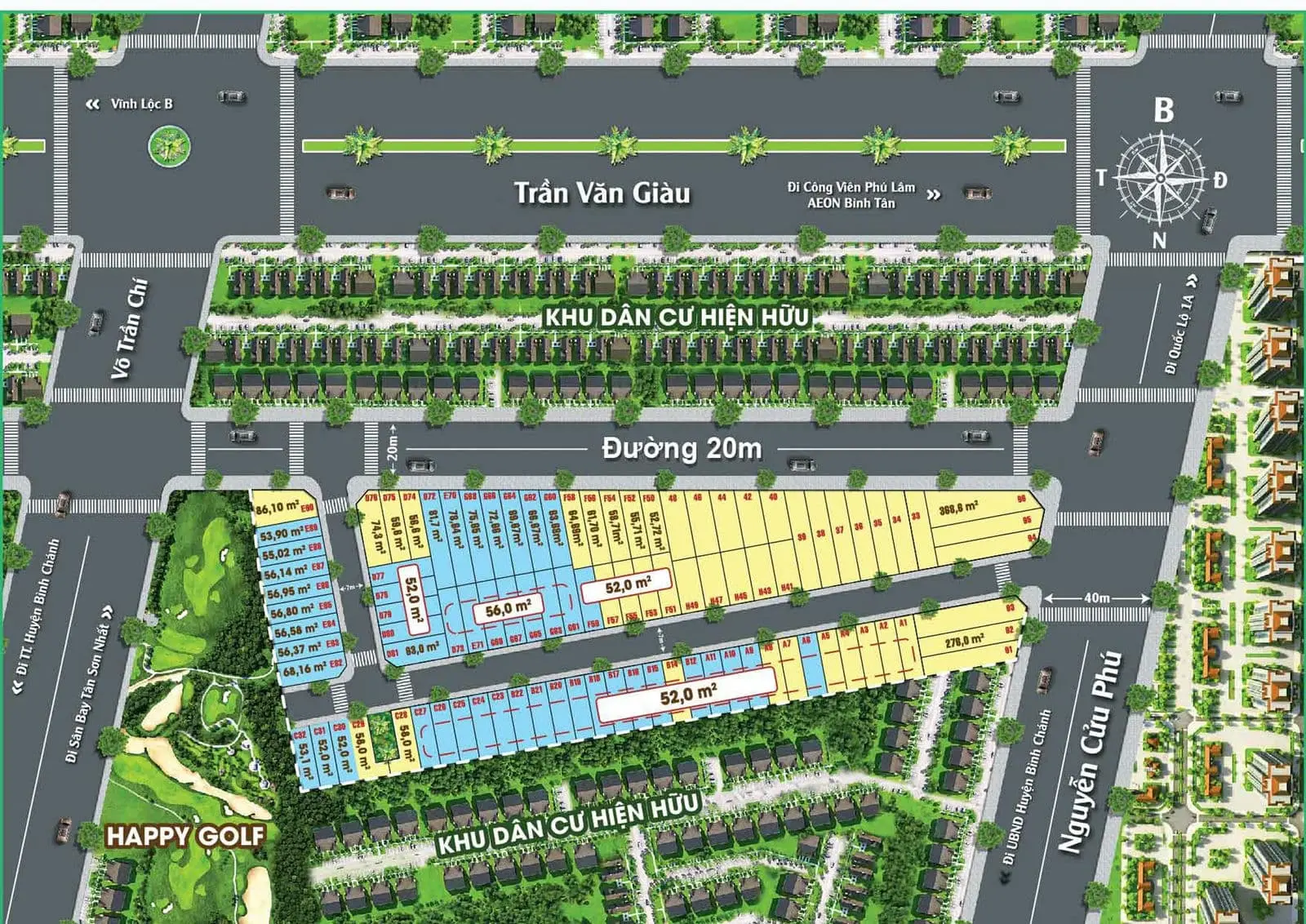 SAIGON WEST BROADWAY BÌNH TÂN 8 Mặt bằng phân lô Dự án Saigon West Broadway Bình Tân