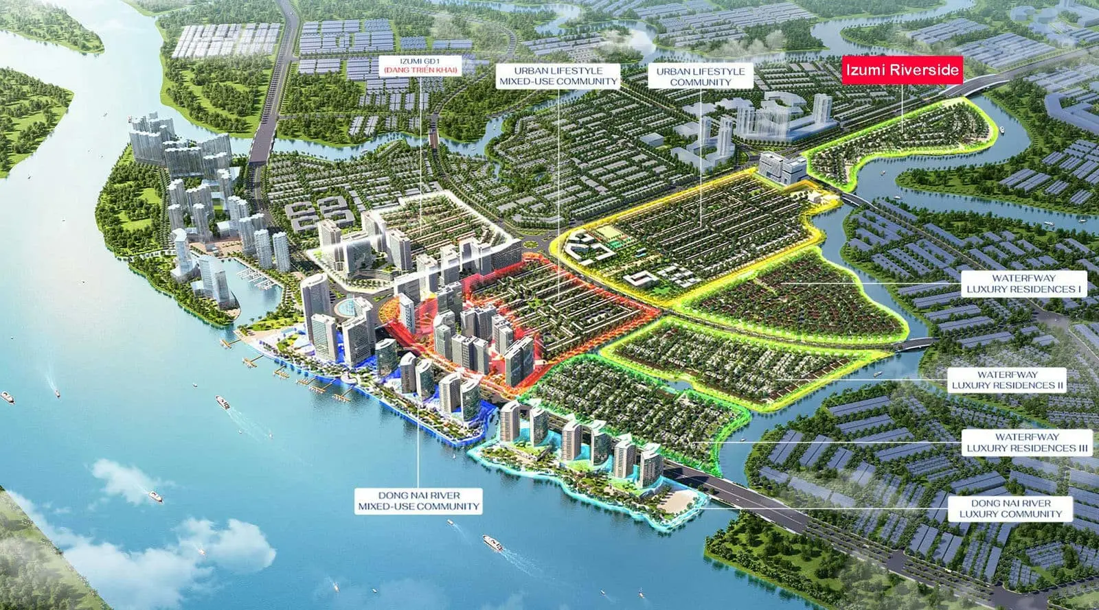 Izumi Riverside 9 Phân khu Izumi Riverside tại Khu đô thị Izumi City