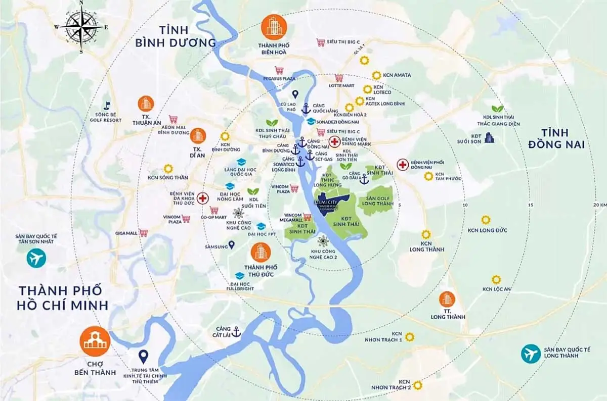 Izumi Riverside 4 Tiện ích liên kết vủng Izumi Riverside