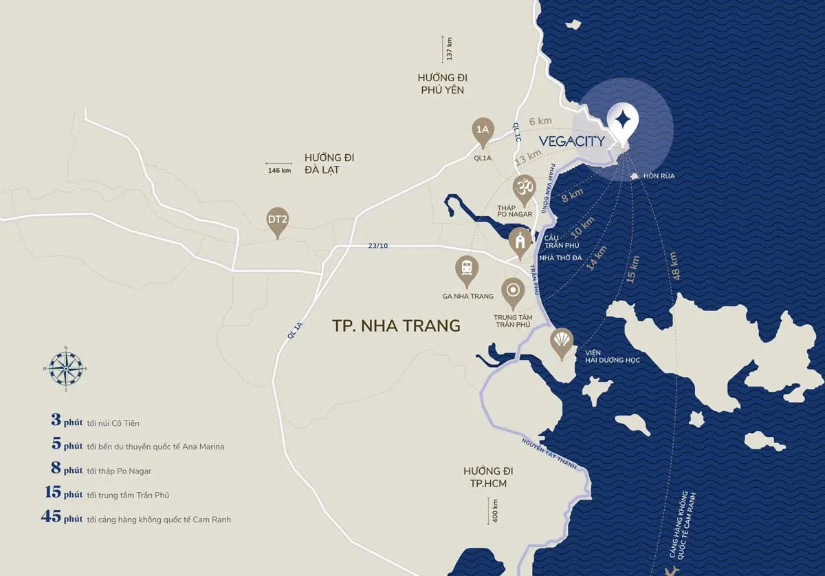Vega City Nha Trang 6 Vị trí Dự án Khu đô thị Vega City Nha Trang