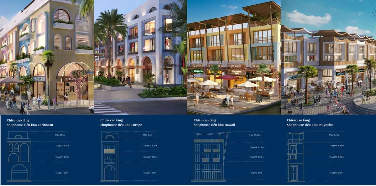 Vega City Nha Trang 21 Chiều cao Shophouse Vega City Nha Trang