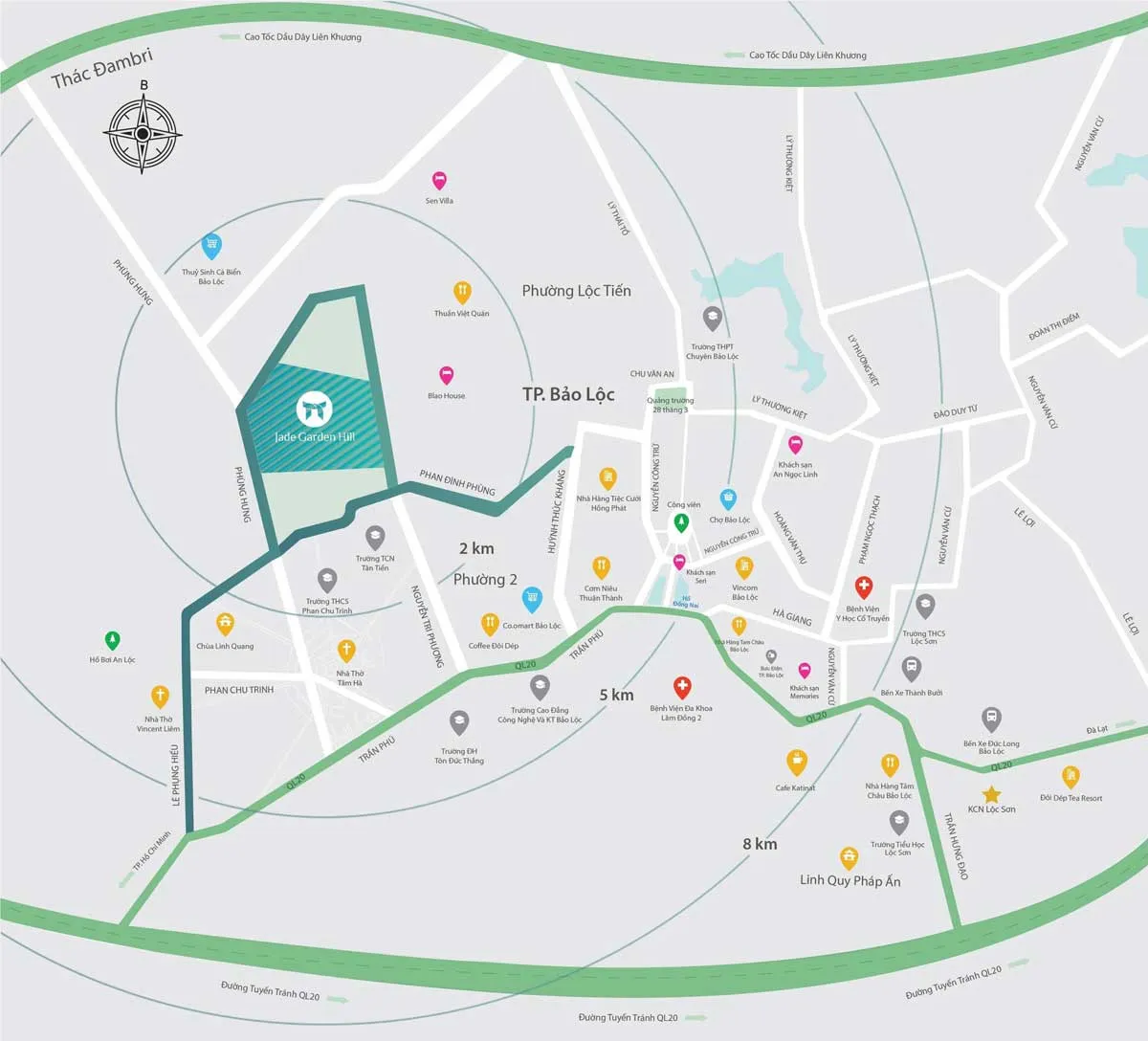 Jade Garden Hill 3 Vị trí Dự án Jade Garden Hill Bảo Lộc