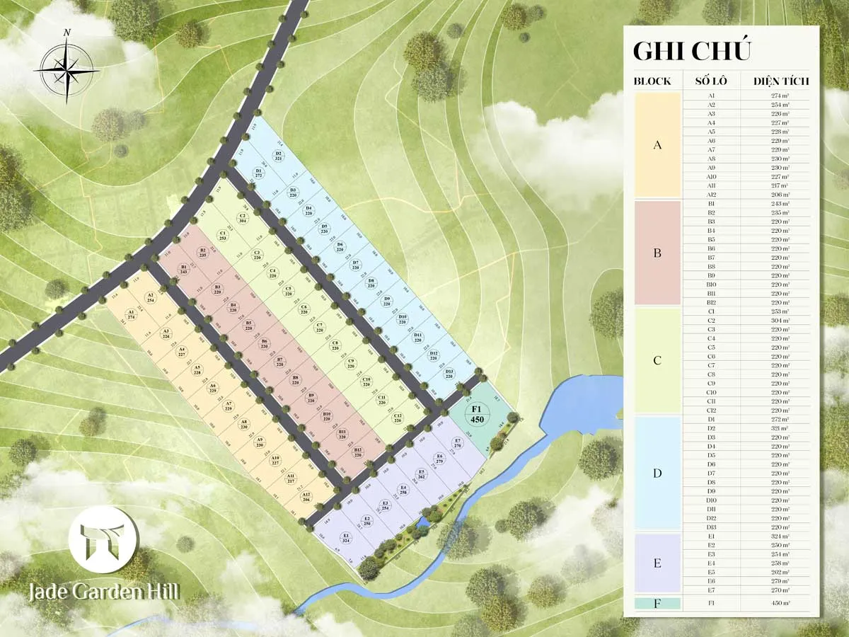 Jade Garden Hill 4 Mặt bằng Phân lô Dự án Jade Garden Hill Bảo Lộc