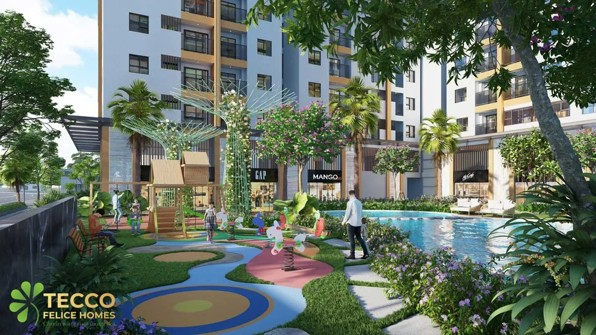 Tecco Felice Homes 8 Hồ bơi Dự án Căn hộ Chung cư Tecco Felice Homes Thuận An Bình Dương