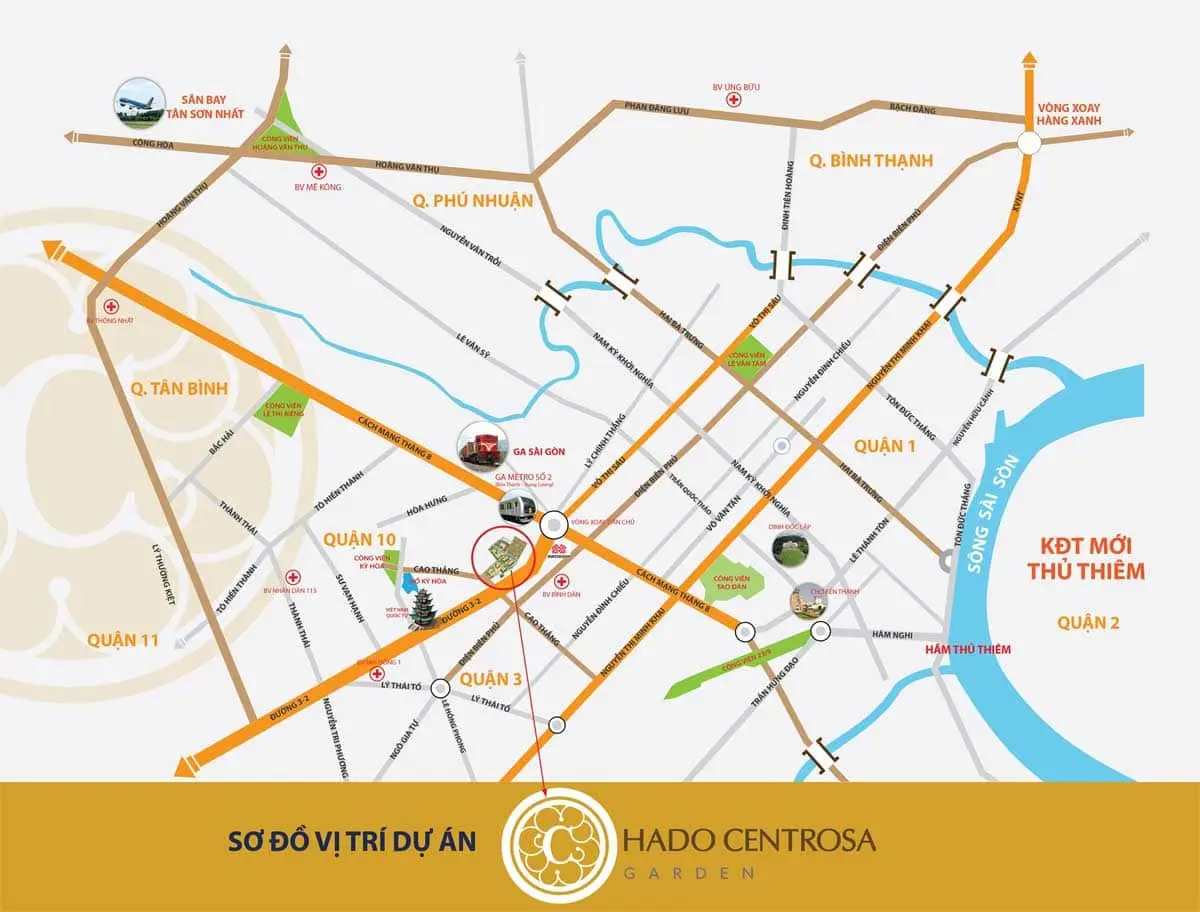 Hà Đô Centrosa Garden 2 Vị trí Dự án Hà Đô Centrosa Garden Quận 10