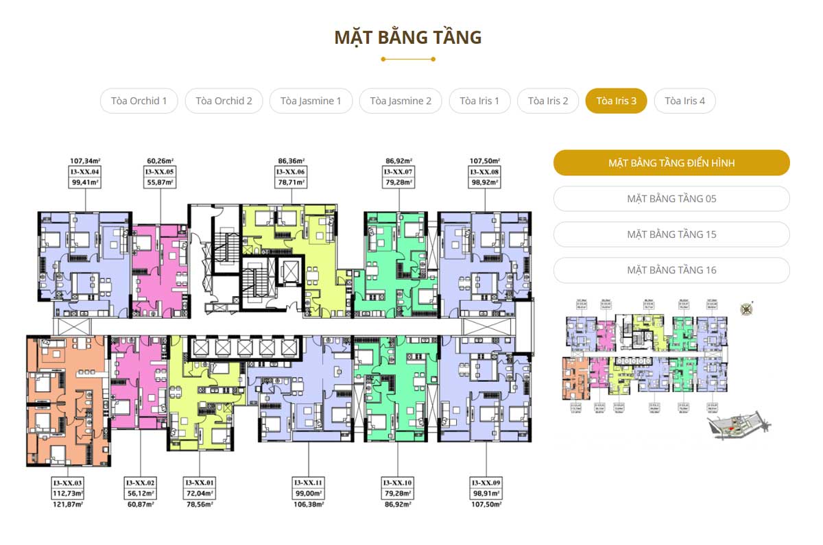 Mat bang Toa Iris 3 Du an Ha Do Centrosa Garden Quan 10 - Hà Đô Centrosa Garden