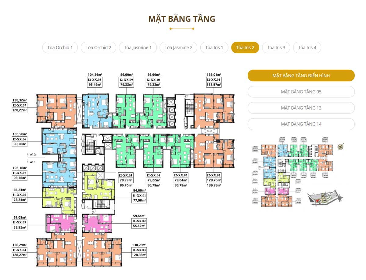 Mat bang Toa Iris 2 Du an Ha Do Centrosa Garden Quan 10 - Hà Đô Centrosa Garden