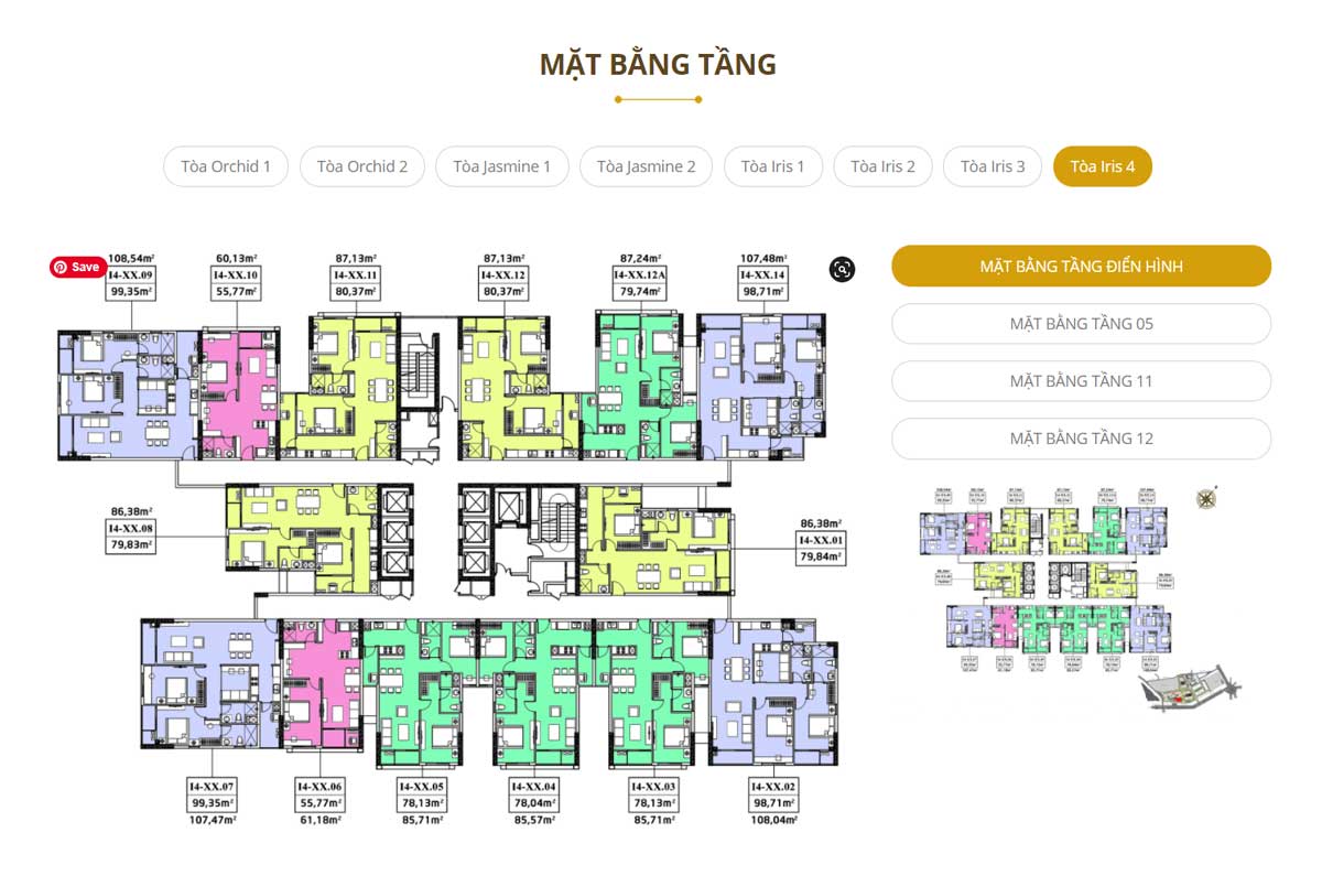 Mat bang Toa Iris 4 Du an Ha Do Centrosa Garden Quan 10 - Hà Đô Centrosa Garden