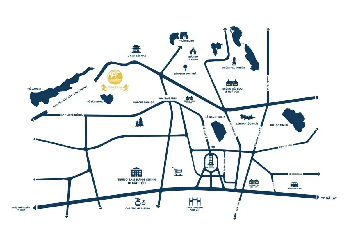 Kingdom Ecolake Village 3 Vị trí Làng Sinh Thái Kingdom Ecolake Village Bảo Lộc