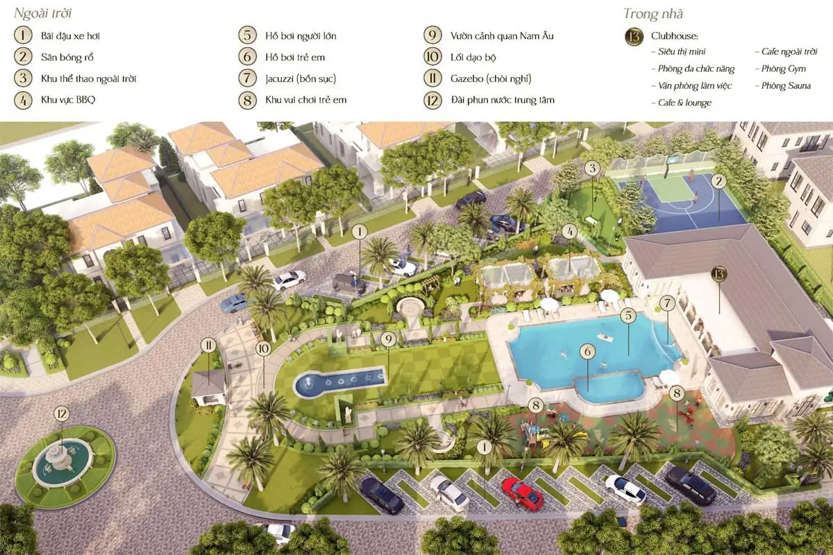 Central Park Villa 5 Tiện ích Phân khu Central Park Villa