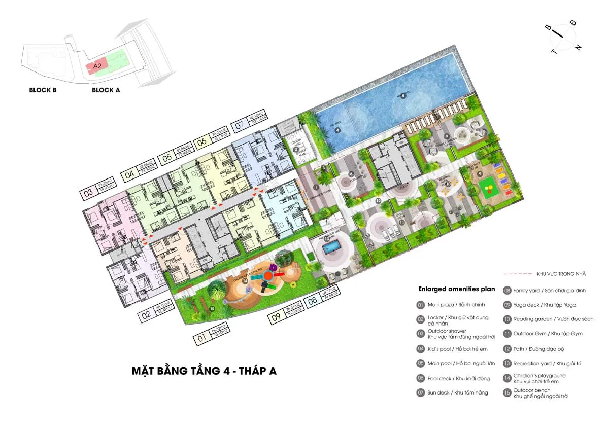 OPAL BOULEVARD mat bang dien hinh tang 4 block a opal boulevard - OPAL BOULEVARD