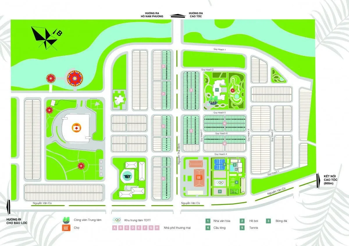 Bảo Lộc Golden City 6 Mặt bằng phân lô Dự án Đất Nền Khu Đô Thị Bảo Lộc Golden City