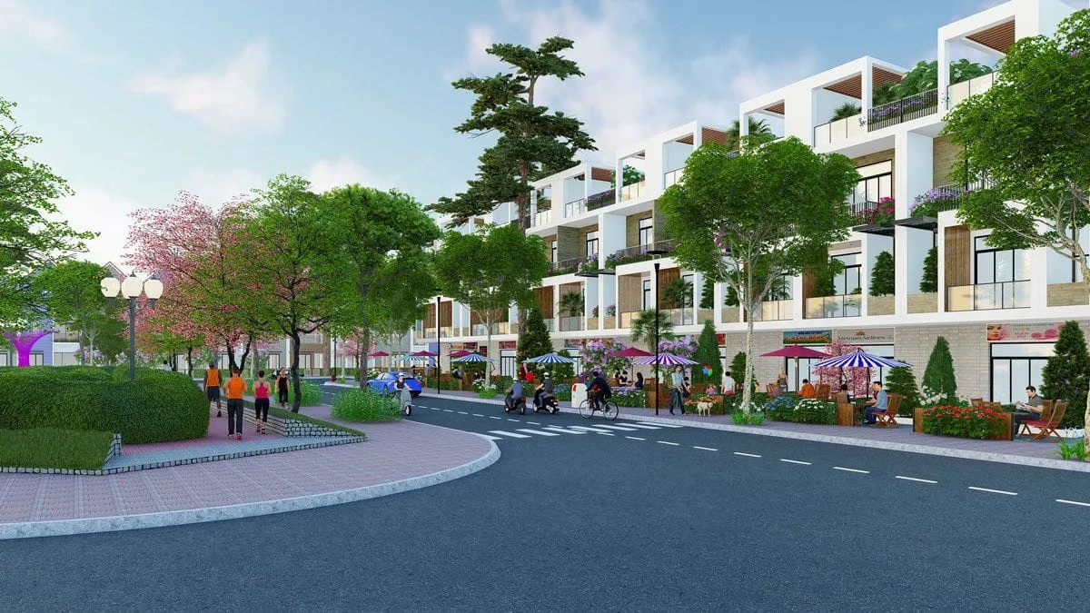 Bảo Lộc Golden City 7 Phối cảnh Nhà phố liên kế tại Dự án Đất Nền Khu Đô Thị Bảo Lộc Golden City