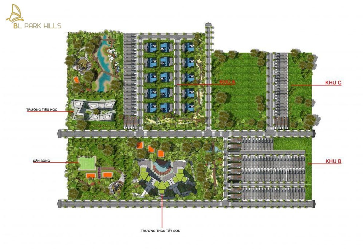 Mặt bằng Tổng thể Dự án Bảo Lộc Park Hills