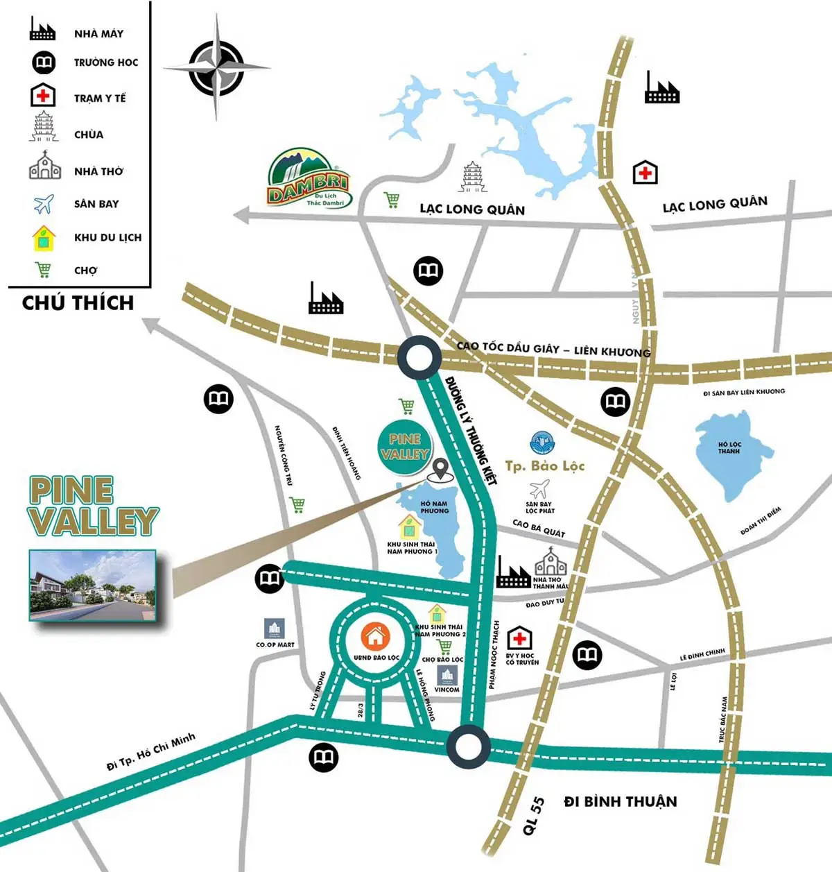 PINE VALLEY BẢO LỘC 2 Vị trí Dự án Pine Valley Bảo Lộc