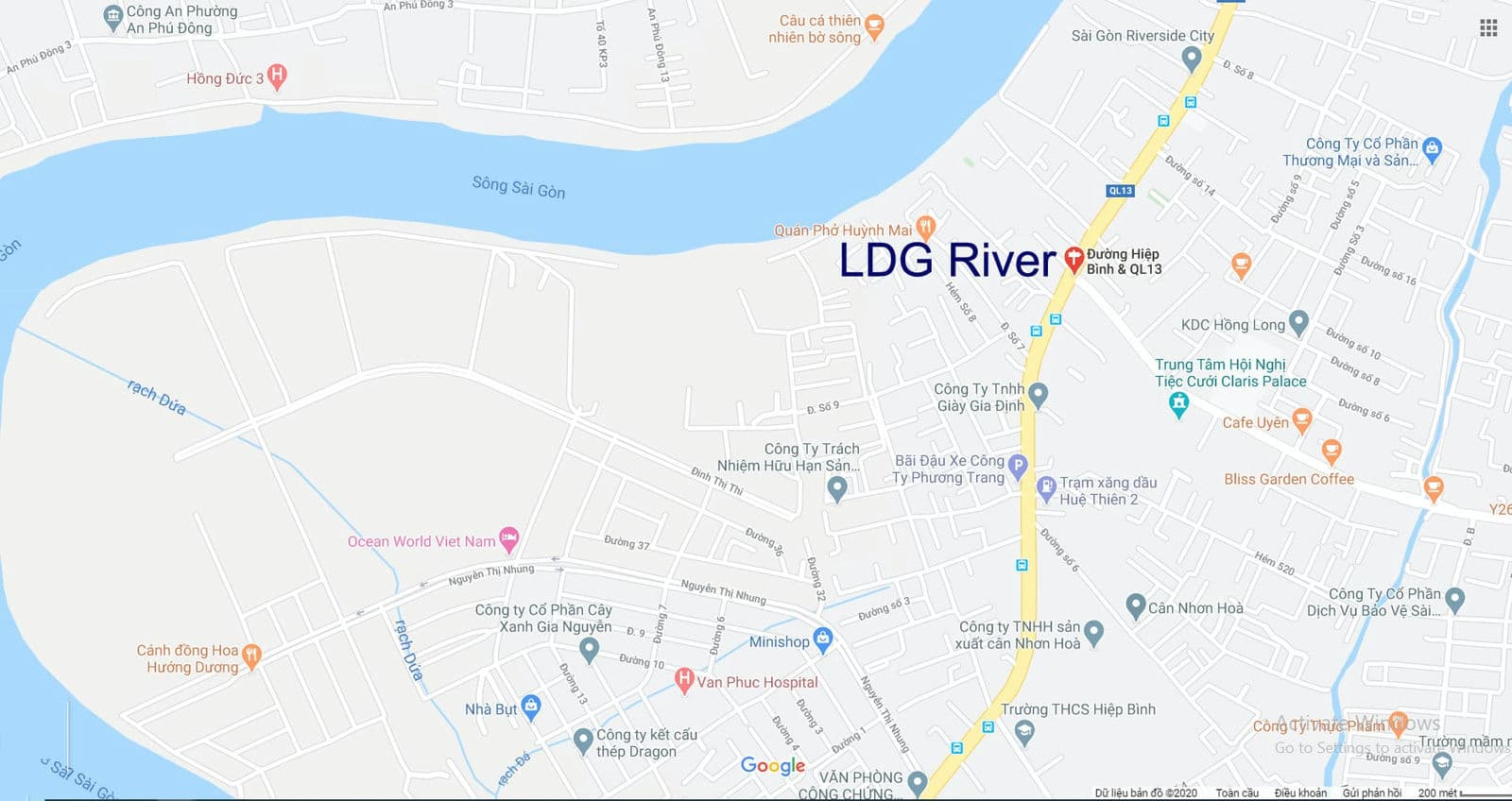 Vị trí Dự án Căn hộ LDG River Thủ Đức