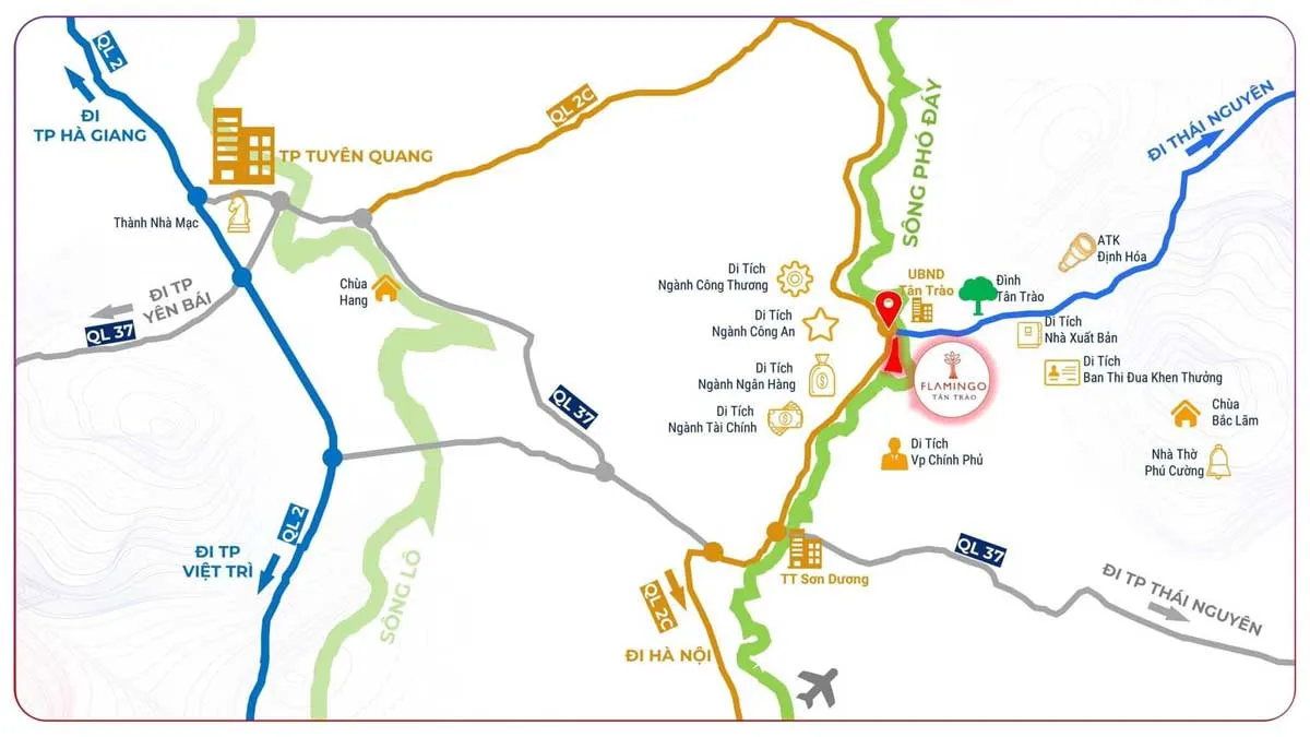 Flamingo Tân Trào 2 Vị trí Dự án Flamingo Tân Trào Tuyên Quang