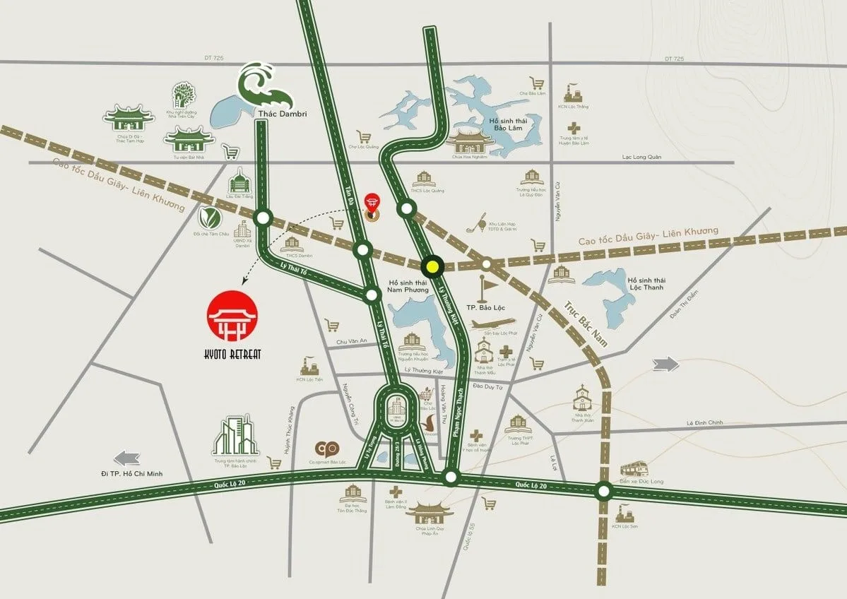 Kyoto Retreat Bảo Lộc 3 Vị trí Kyoto Retreat Bảo Lộc