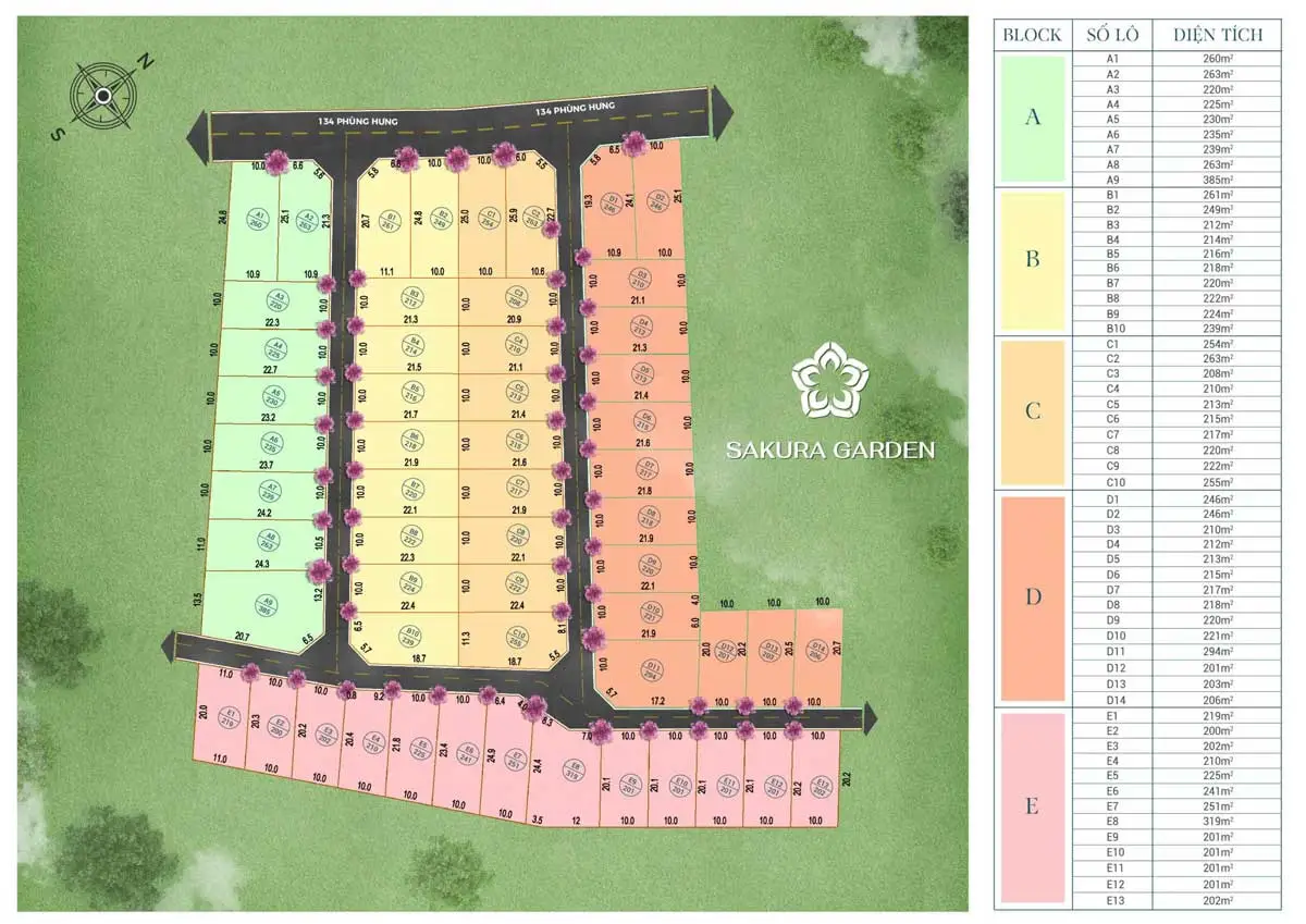Sakura Garden Bảo Lộc 4 Mặt bằng Sakura Garden Bảo Lộc