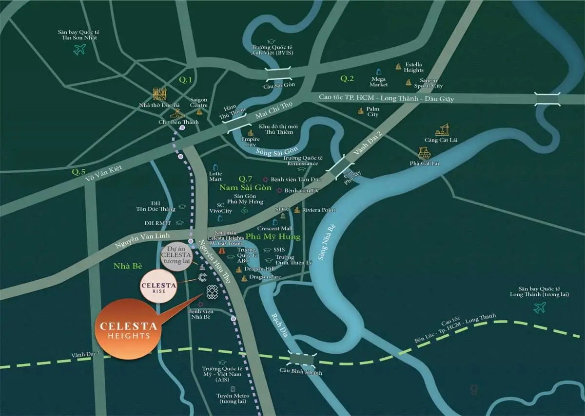 Celesta Heights Nhà Bè 3 Vị trí Dự án Căn hộ Celesta Heights Nhà Bè
