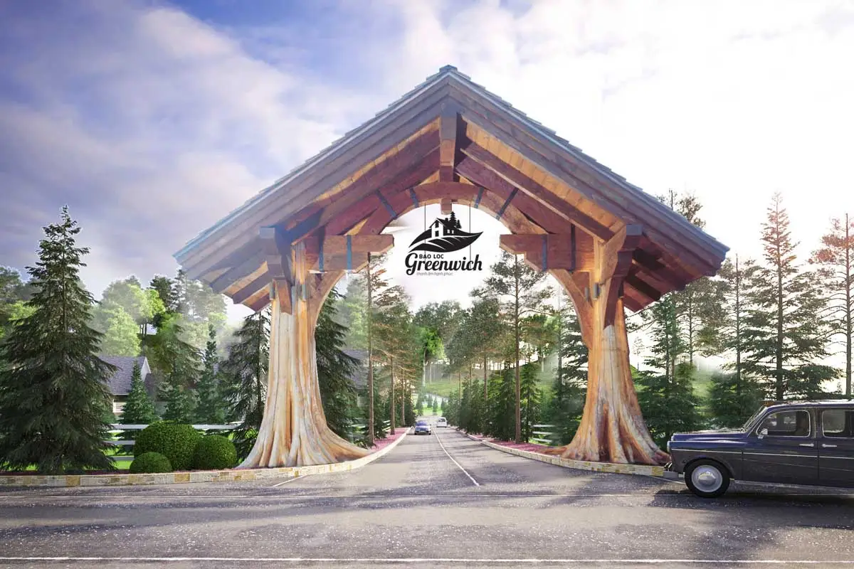 BẢO LỘC GREENWICH 2 Cổng Khu nghỉ dưỡng Bảo Lộc Greenwich