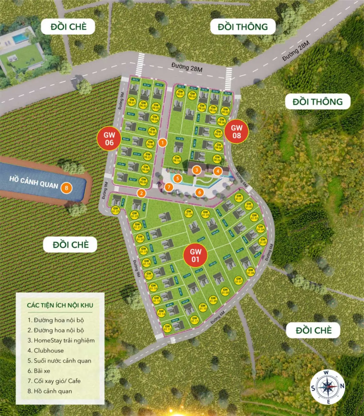 BẢO LỘC GREENWICH 15 Mặt bằng phân lô Dự án Bảo Lộc Greenwich