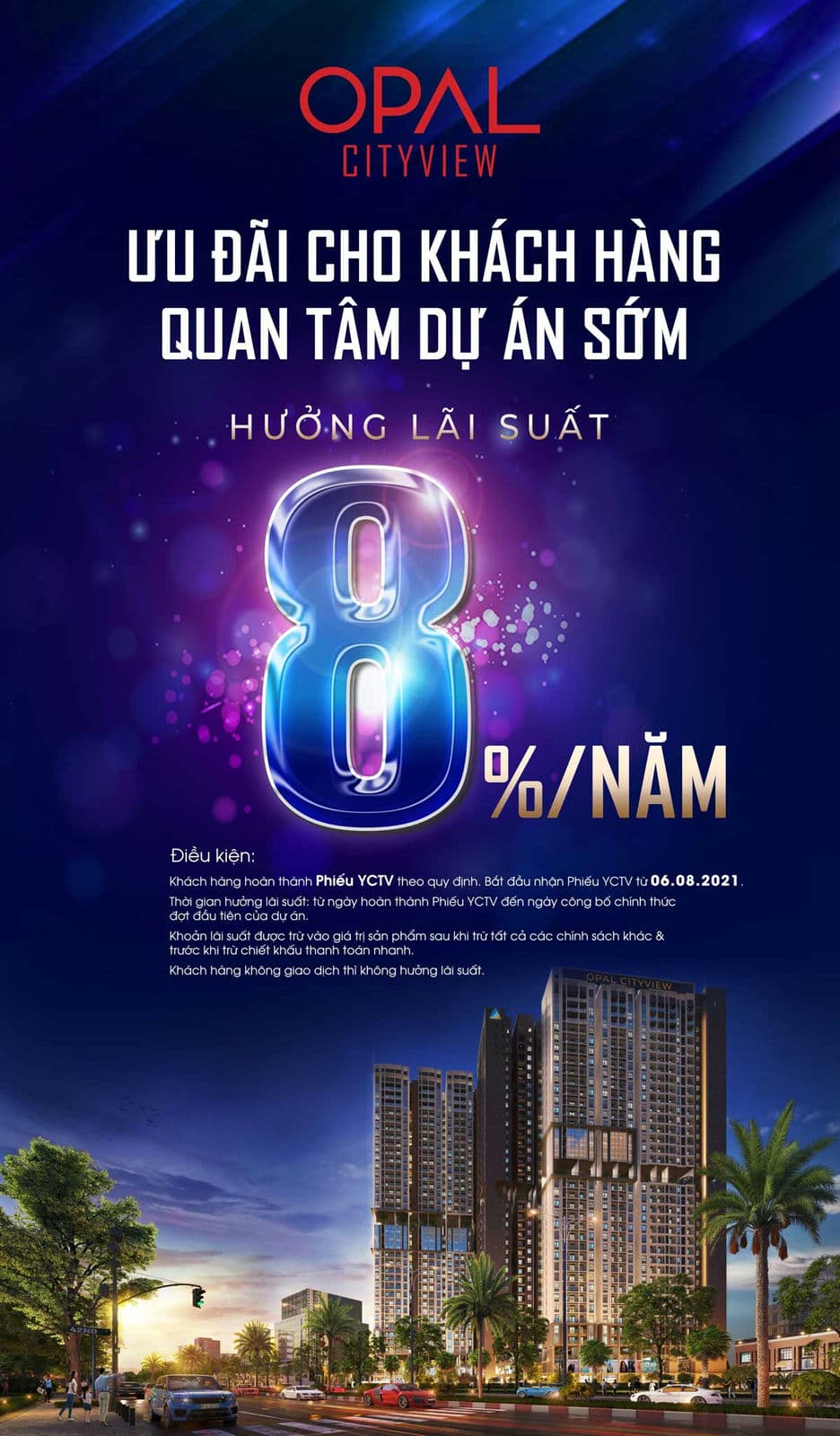 Ưu đãi dành cho khách hàng quan tâm booking Căn hộ Opal Cityview sớm nhất