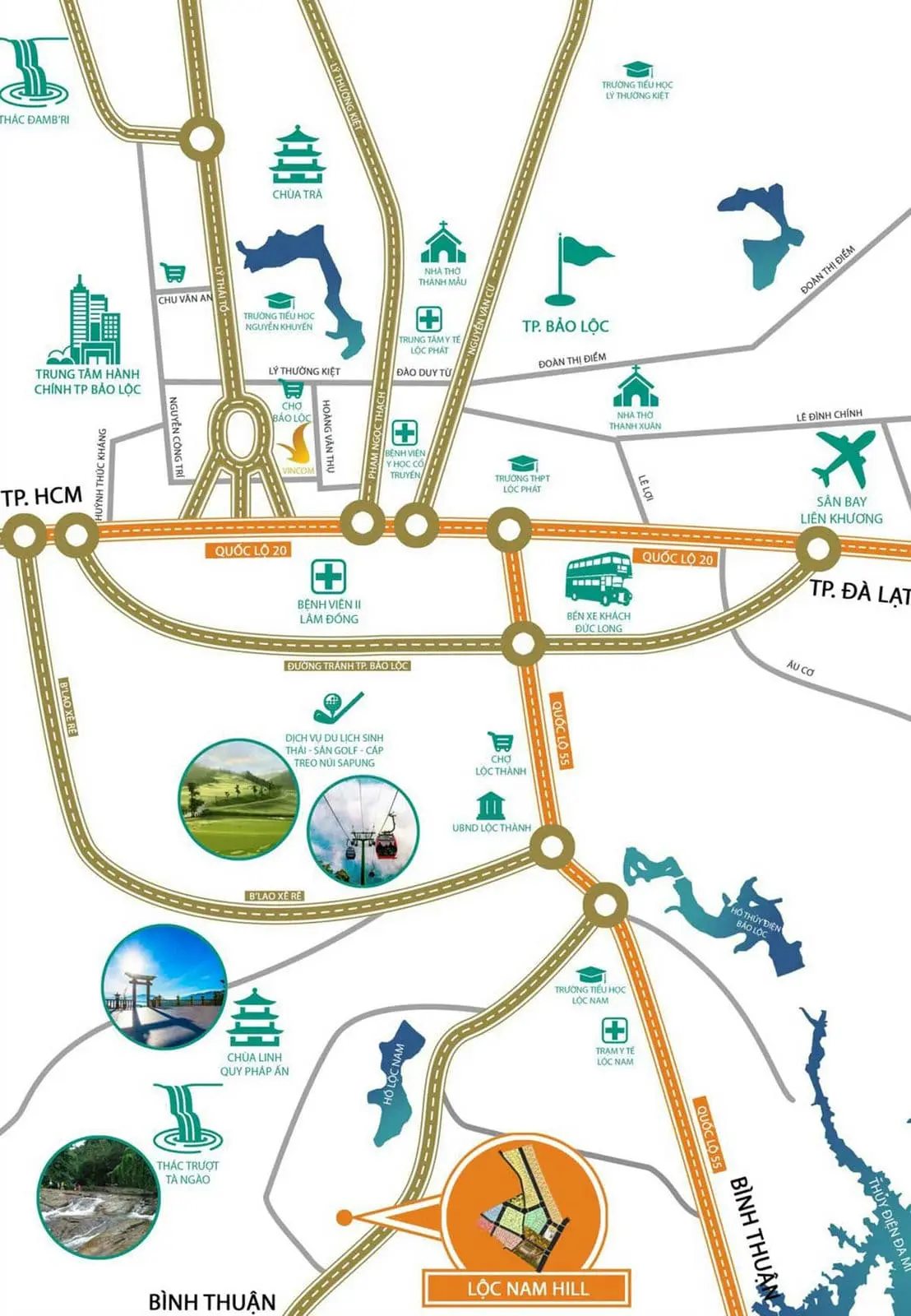 Lộc Nam Hill 2 Vị trí Dự án Lộc Nam Hill