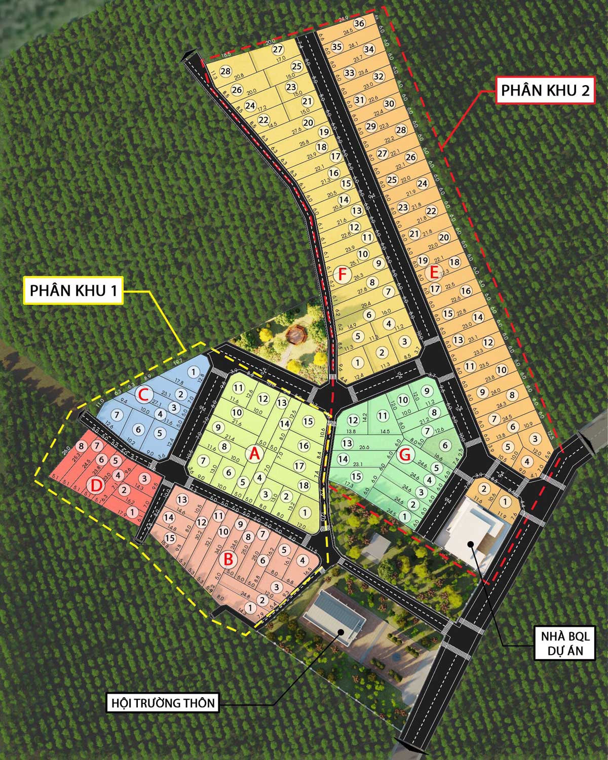 Mặt bằng Dự án Lộc Nam Hill