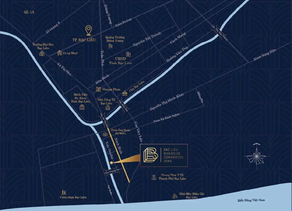 Bạc Liêu Riverside 3 Vị trí Dự án Bạc Liêu Riverside