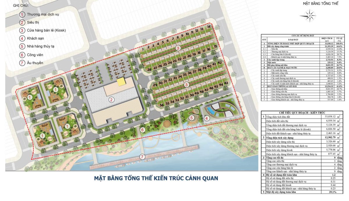 Mặt bằng Tổng thể Dự án Bac Lieu Riverside Commercial Zone