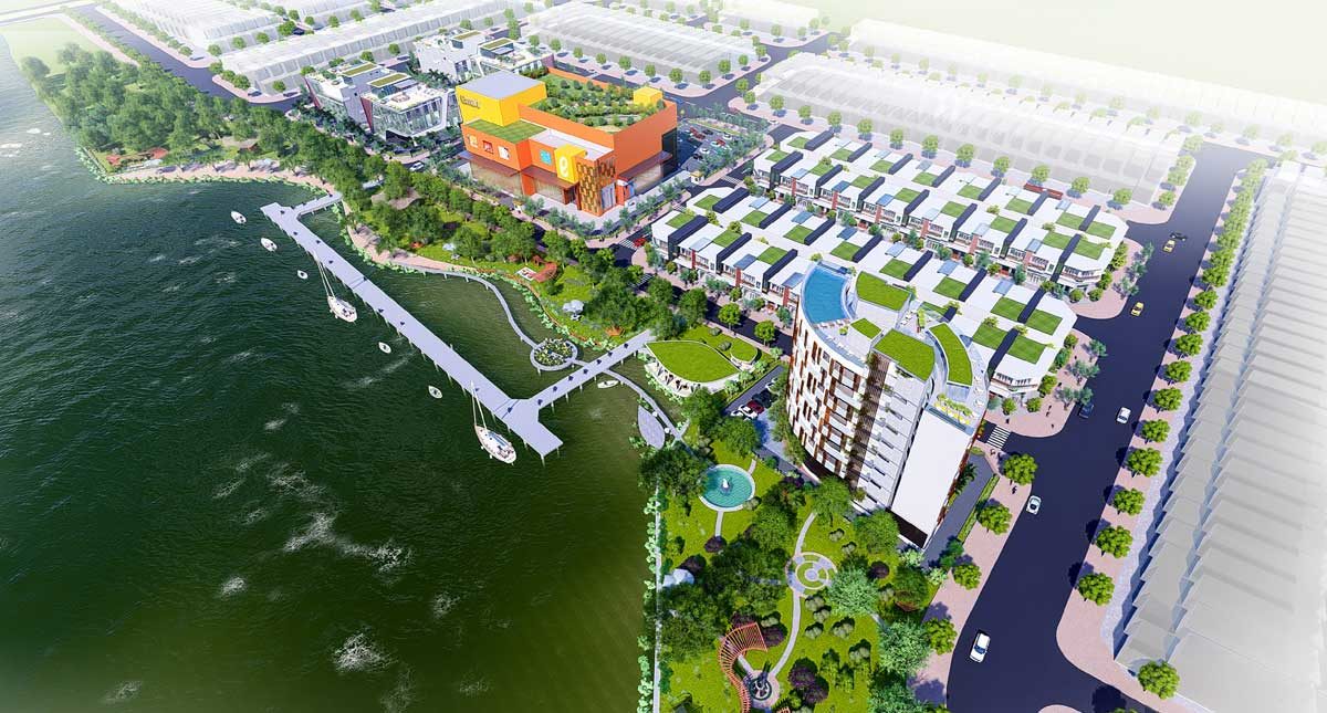 Phối cảnh tổng thể Nhà hàng - Khách sạn Bac Lieu Riverside Commercial Zone