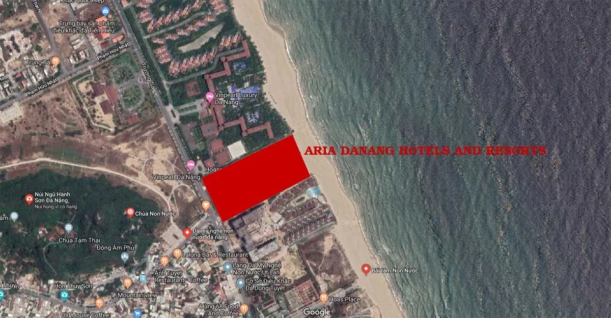 ARIA ĐÀ NẴNG 6 Vị trí Dự án Căn hộ Condotel Aria DaNang Hotels And Resorts