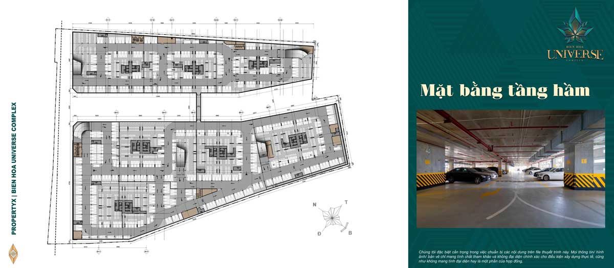 Mặt bằng Tầng Hầm Dự án Biên Hòa Universe Complex