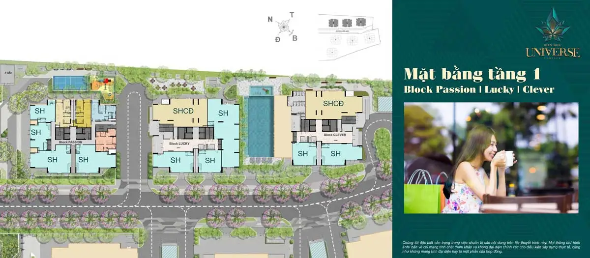 Biên Hòa Universe Complex mat bang tang 1 Block Passion Block Lucky Block Clever - Biên Hòa Universe Complex