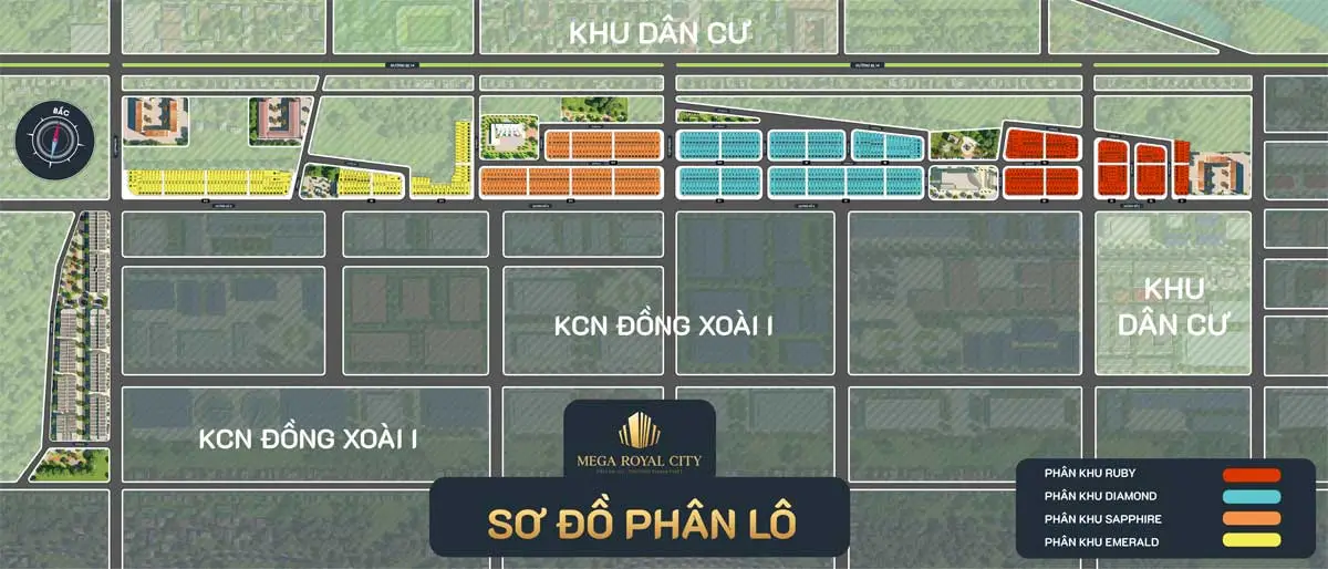Mega Royal City Bình Phước 9 Mặt bằng tổng thể Mega Royal City Đồng Xoài Bình Phước