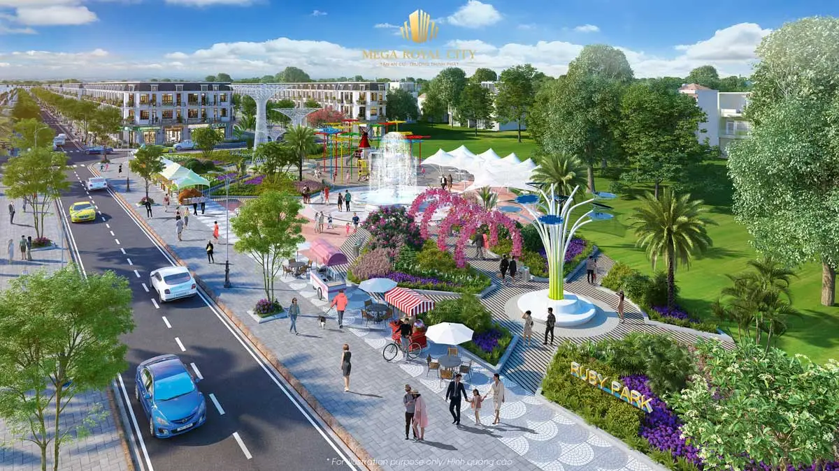 Mega Royal City Bình Phước 6 Tiện ích khu công viên nội khu Dự án Mega Royal City