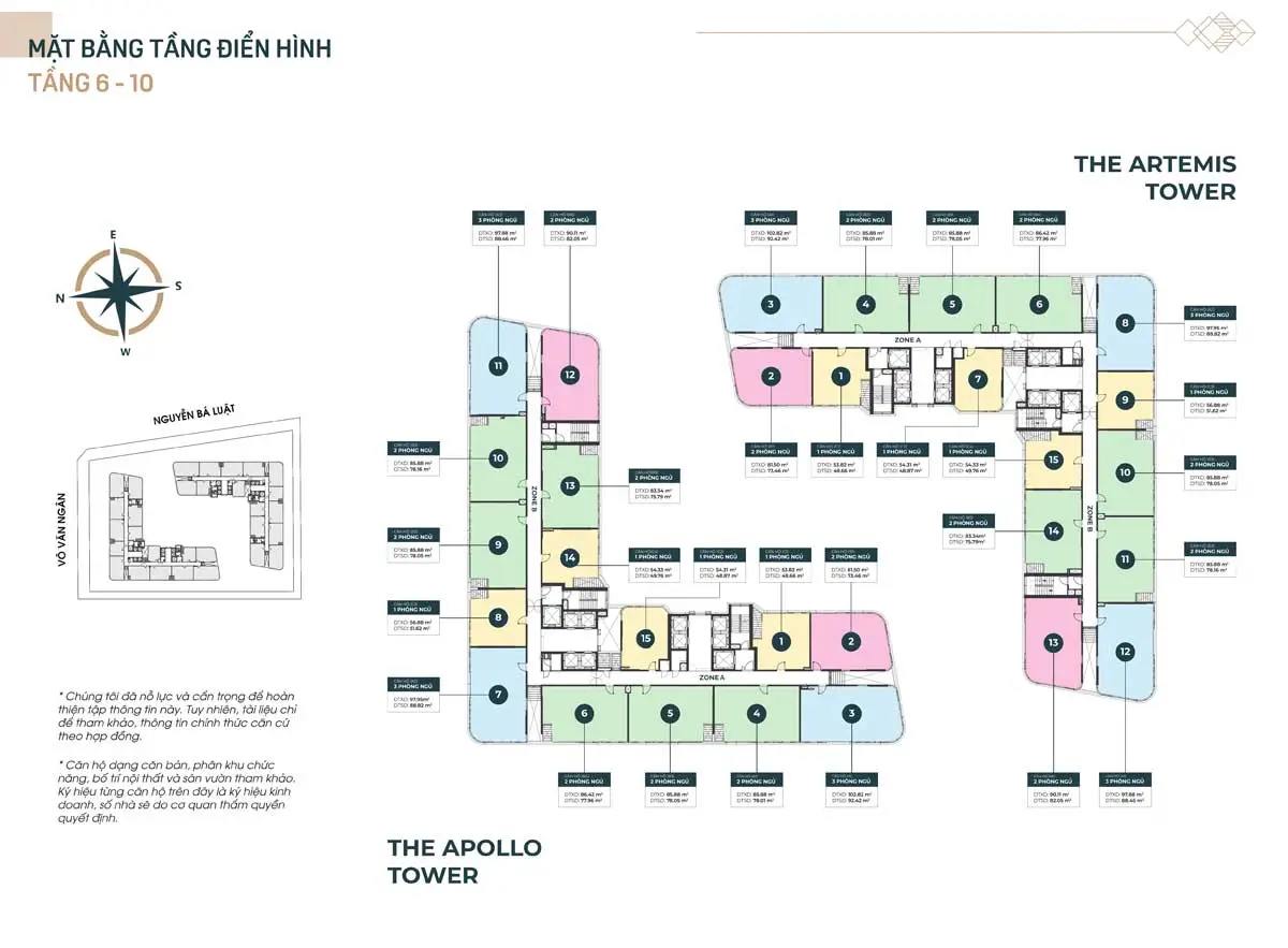 KING CROWN INFINITY THỦ ĐỨC 15 Mặt bằng Tầng 6-10 Dự án King Crown Infinity