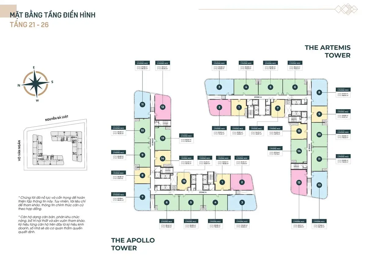KING CROWN INFINITY THỦ ĐỨC 18 Mặt bằng Tầng 21-26 Dự án King Crown Infinity Thủ Đức