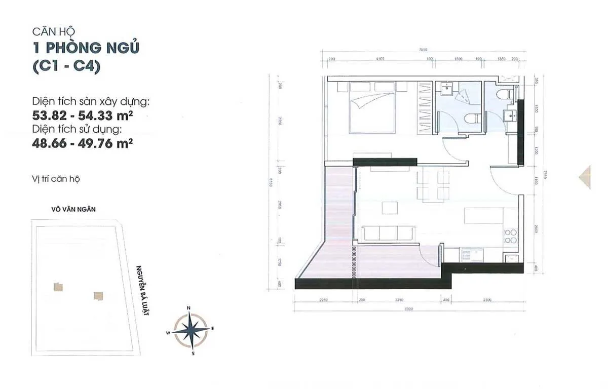 KING CROWN INFINITY THỦ ĐỨC thiet ke can ho 1 phong ngu C1 C4 king crown infinity - KING CROWN INFINITY THỦ ĐỨC