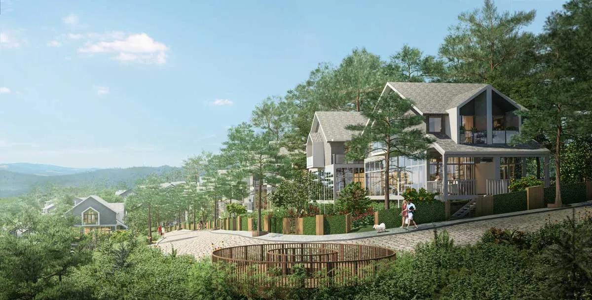 LA NATURE BẢO LỘC 15 Phối cảnh Biệt thự sinh thái La Nature Bảo Lộc
