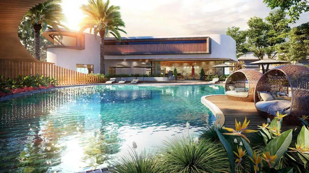 Lucky City 5 Hồ bơi Dự án Khu đô thị Lucky City Đức Hòa Long An