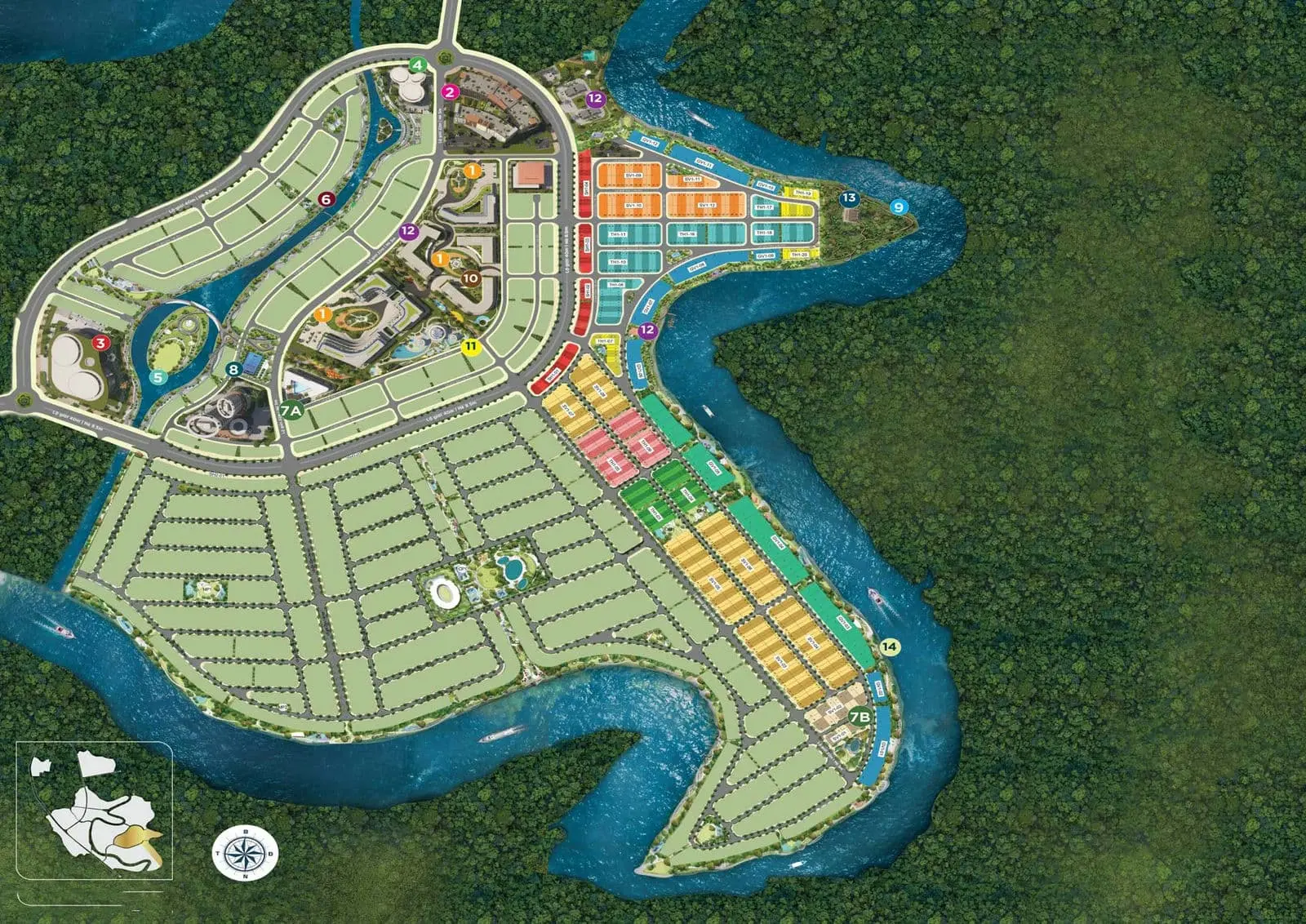 Lucky City 7 Mặt bằng Dự án Khu đô thị Lucky City Đức Hòa Long An